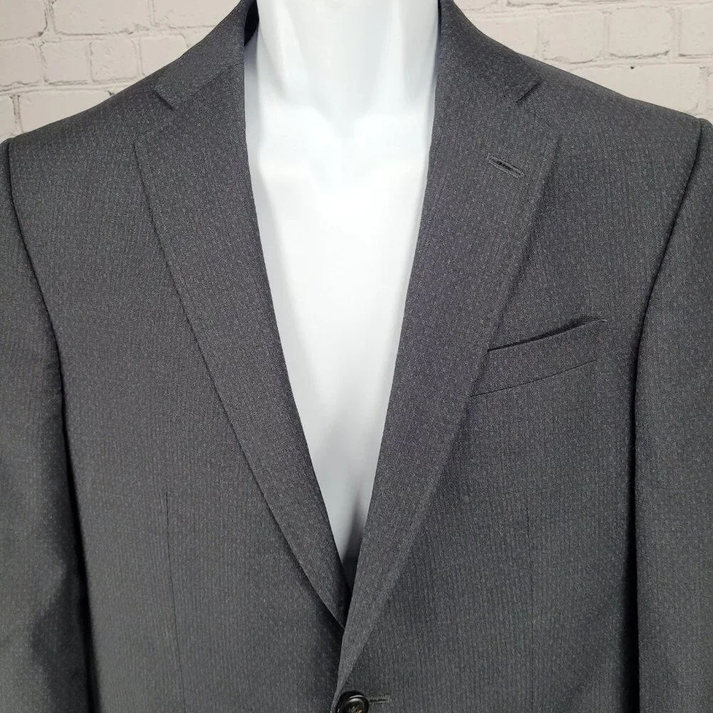 Ted Baker London Endurance Black Blue Wool Jay CT 2 Button Blazer Sport Coat 38R